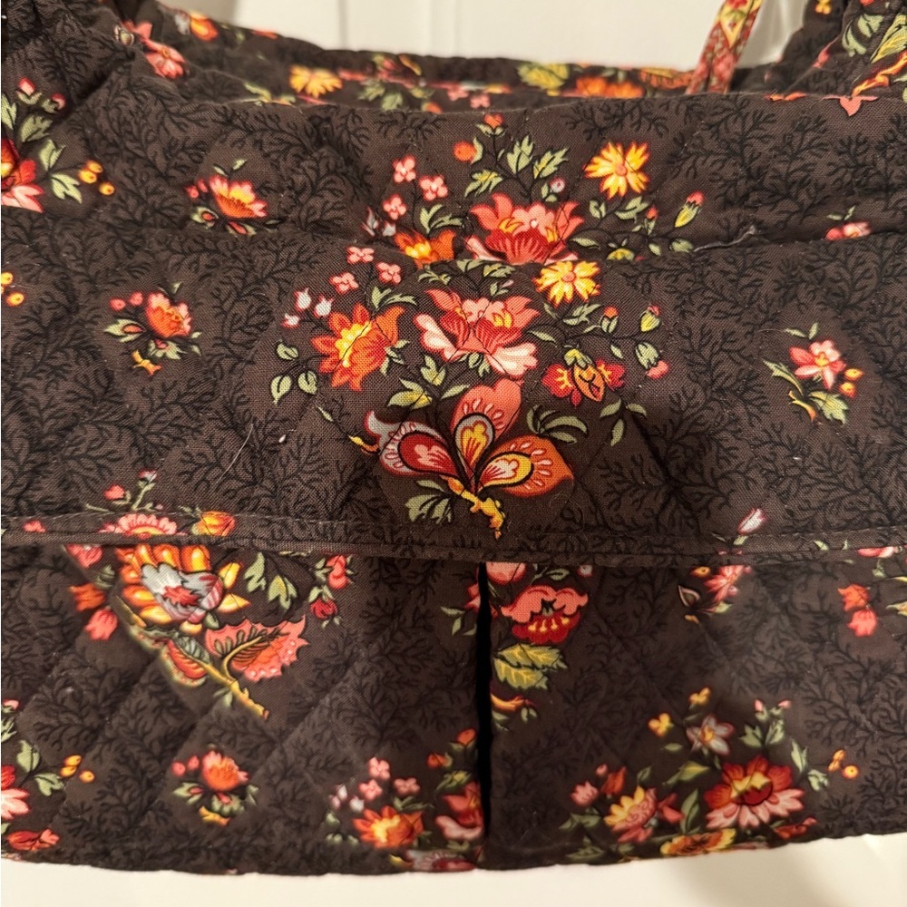 Vera Bradley Floral Shoulder Bag - Brown and Multicolor - Picture 7 of 10